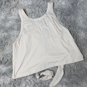 Lululemon Wrap Front Yoga Tank Cream Nulu Athletic Top